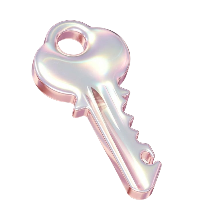 Iridescent pearl key